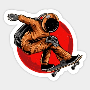 Astronaut Skateboarder Sticker